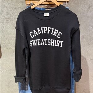 Oat Collective Black Crewneck Campfire Sweater